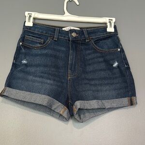 Denim&Co‎ Blue Distressed Jean Shorts